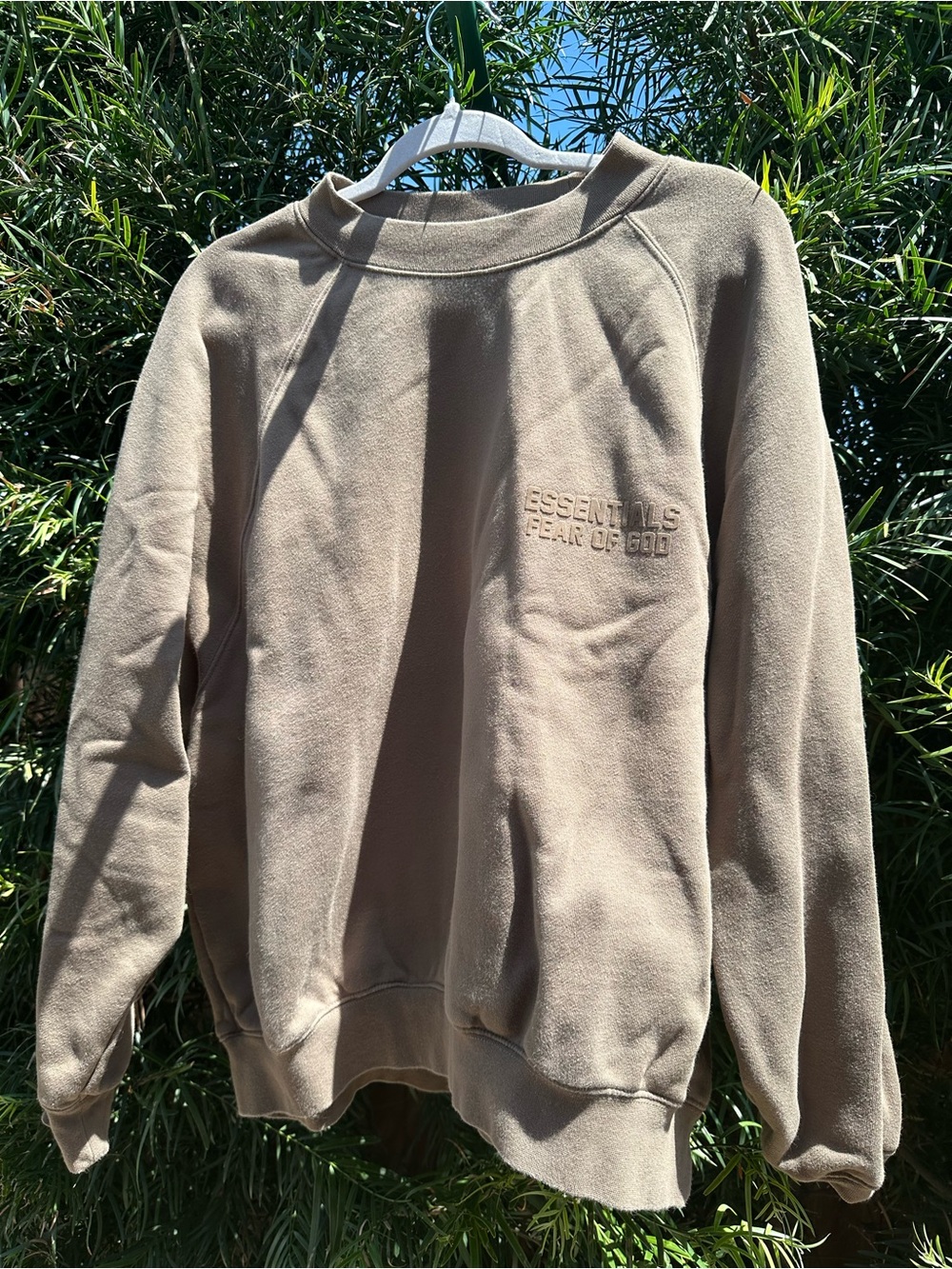 Essentials Fear of God Taupe Crewneck Sweatshirt